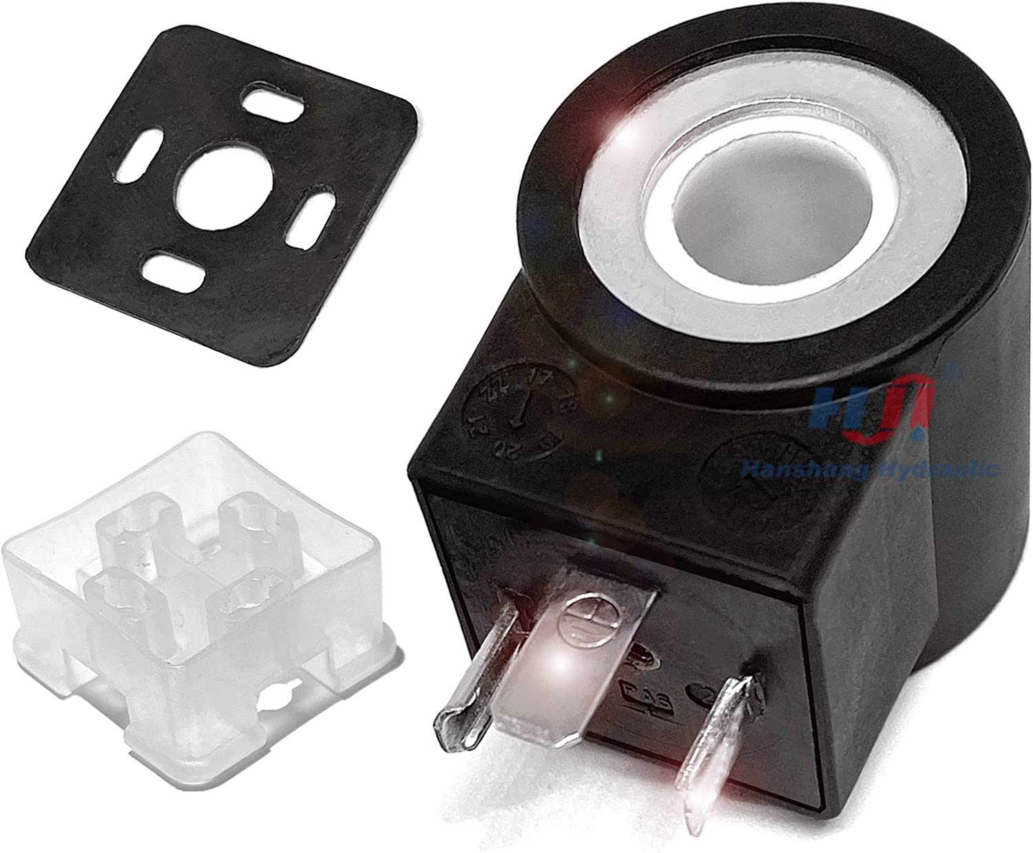 6306024 Bobina Elettrovalvola 24V 1/2 Connettore Din a 3 Poli per Stelo Valvola Hydraforc e Serie 08 80 88 98 6306024 Bobina Elettrovalvola 24V 1/2 Connettore Din a 3 Poli per Stelo Valvola Hydraforc e Serie 08 80 88 98