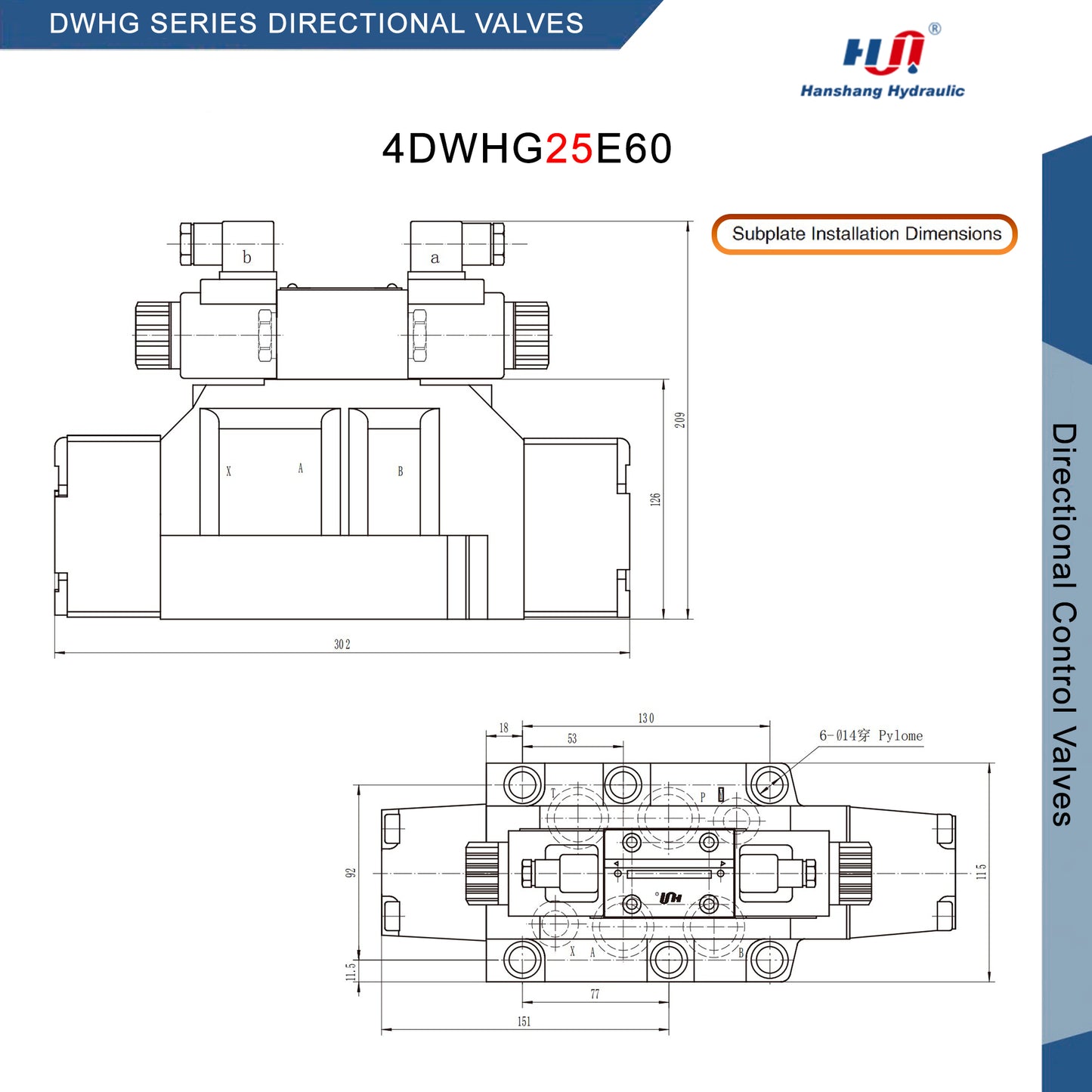 VÁLVULA DIRECCIONAL SERIE DWHG - 4DWHG25E60DC24NZ5L