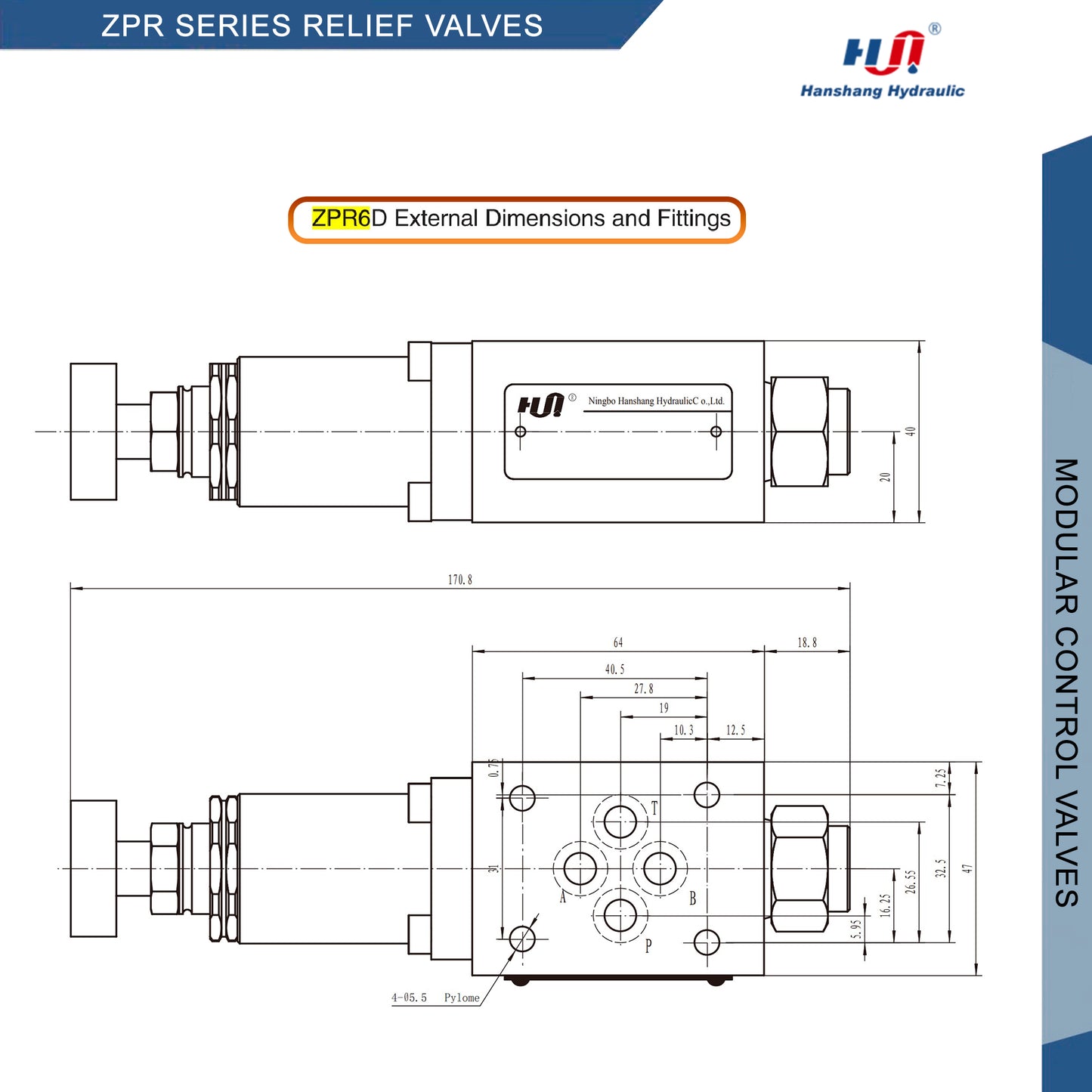 VÁLVULAS REDUCTORAS MODULARES ZPR6DP2-30-210-YM