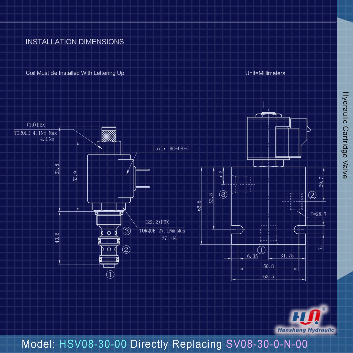 HSV08-30-00 Cartridge Valve ( SV08-30-00 )