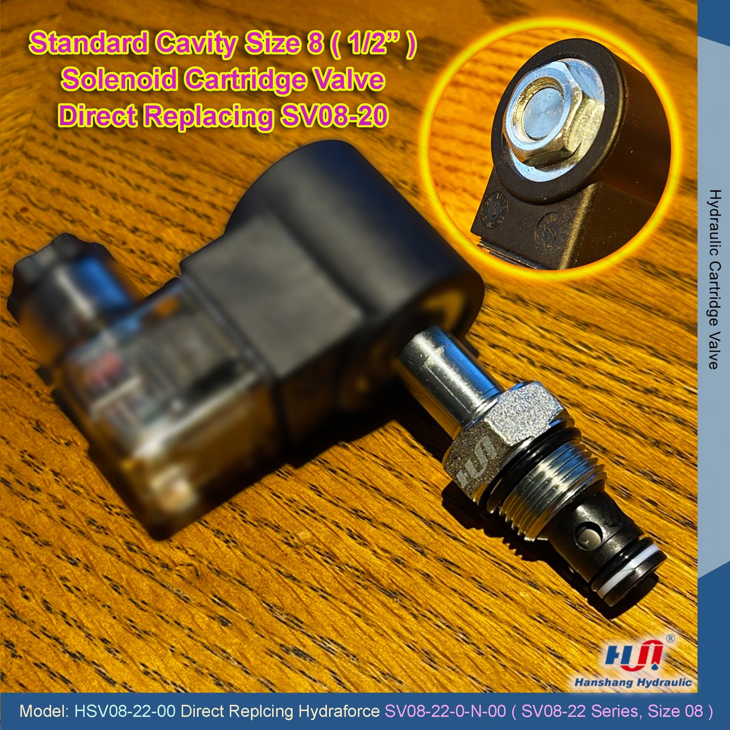 HSV08-20-00 Cartridge Solenoid Valve ( SV08-20 Direct Replacement )