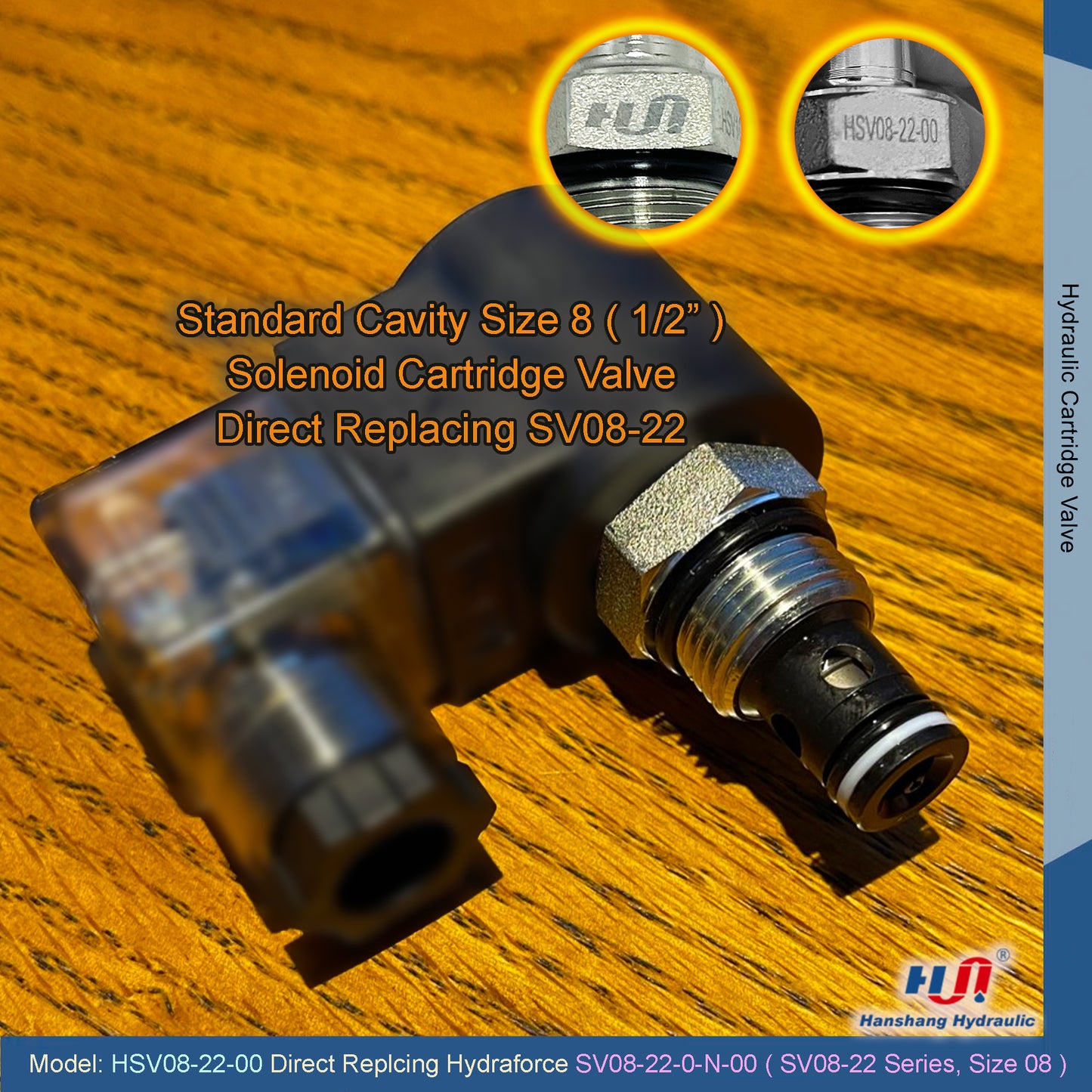 HSV08-22-00 Cartridge Solenoid Valve ( SV08-22 Direct Replacement )